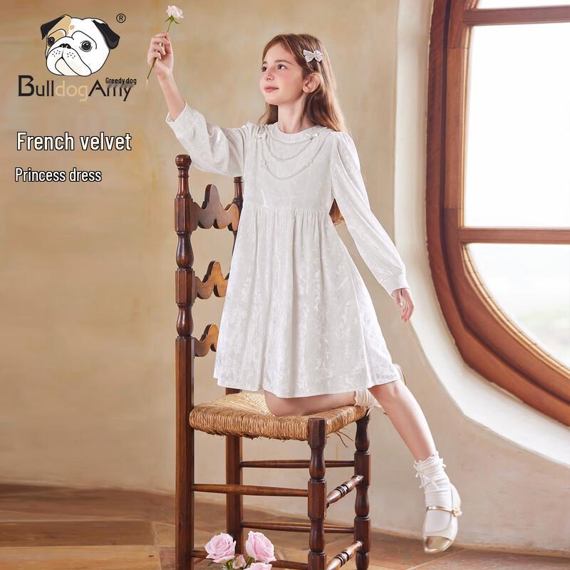 Chanzuigou Girls  French Princess Velvet Dress 160 cm