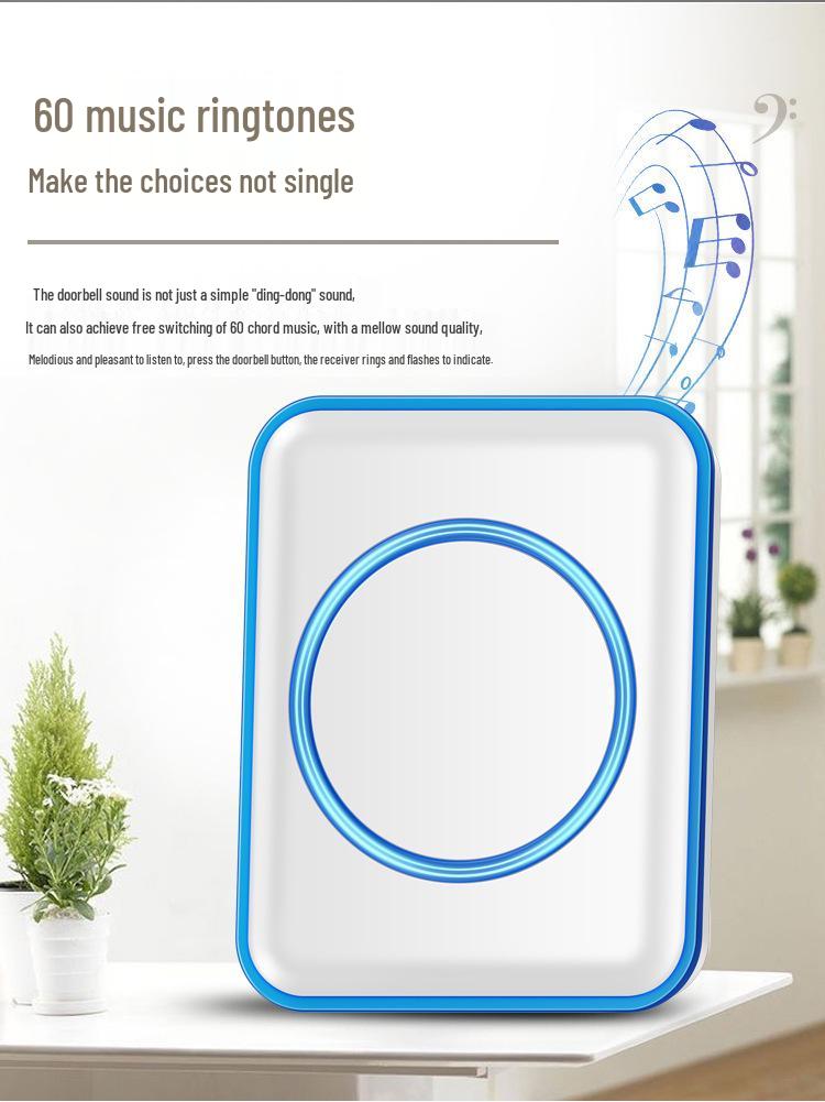Kajia Si Wireless Self-Powered Doorbell with Long-Range, Three Receivers, Waterproof Design, and Flash Alert