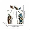 2 Pieces Metal Feline Ornaments Nordic Style Timeless Cat Figure Decors Artistic House Decorations