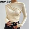 Women's Fashion Casual Solid Color Print Long Sleeve  Blouses & Shirts