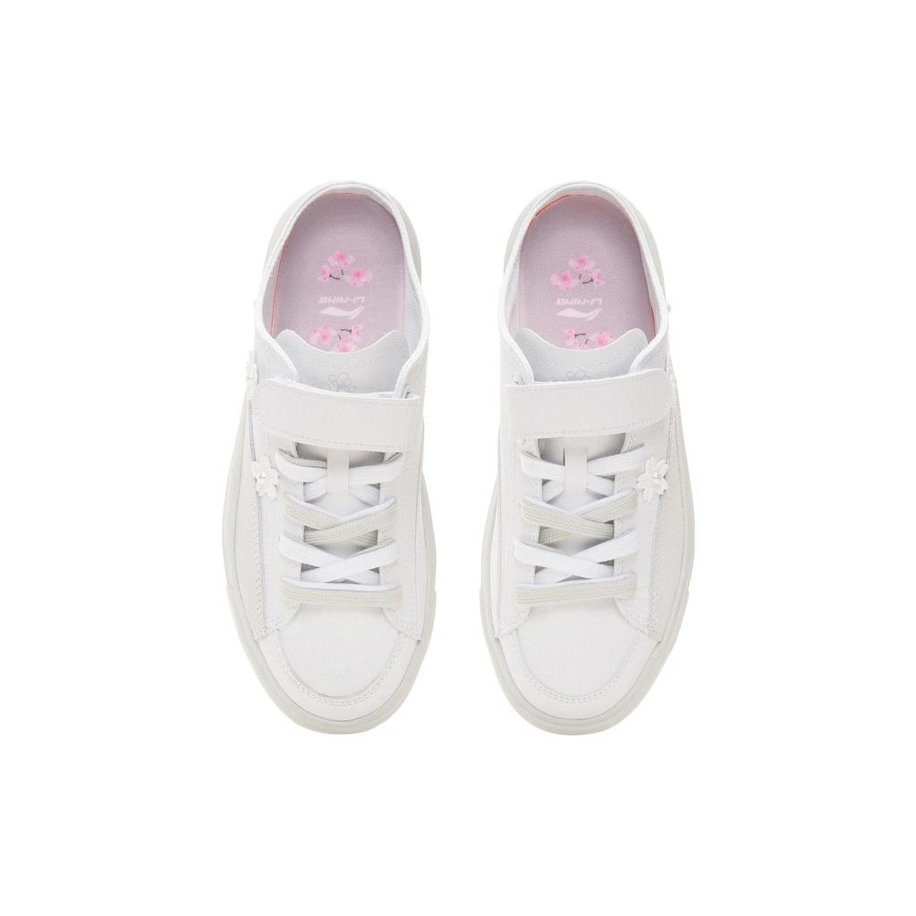 Li-Ning Minimalist Comfortable Low-Top Casual Shoes Women sneakers White AGCS142-1