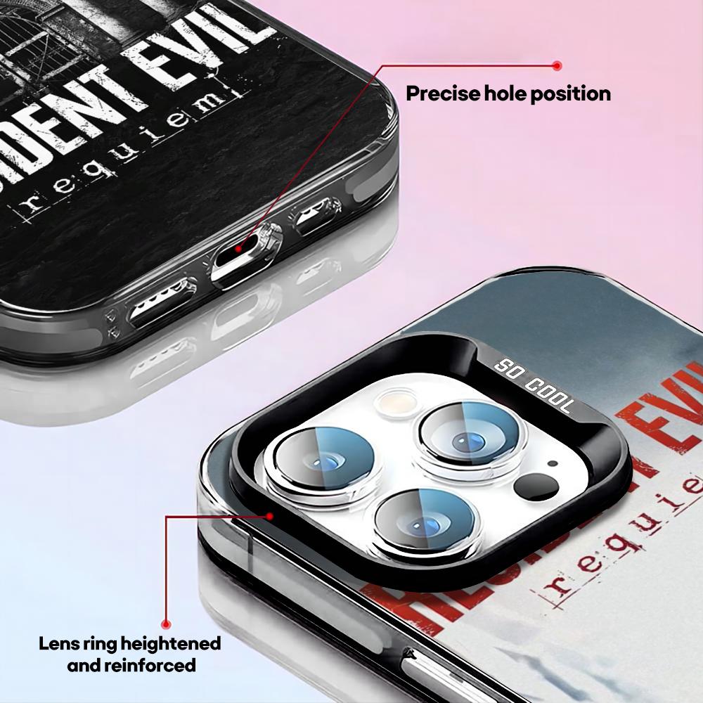New Game Resident Evil Requiem Phone Case Black IMD Colorful Silver Suitable Case for iPhone 17 16 E 15 14 13 12 11 Pro Max
