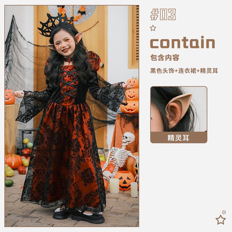 Children's Clothing Wizard Wizard Dress Demon Witch Girl's Clothing Vampire Robe Dress