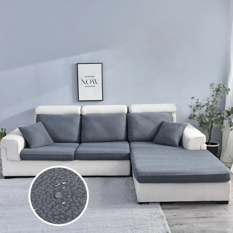 

Водонепроницаемый жаккардовый чехол для дивана, однотонный эластичный чехол для дивана, съемный чехол для дивана из спандекса, чехол для гостиной и дома Normal Size (S)-1pc