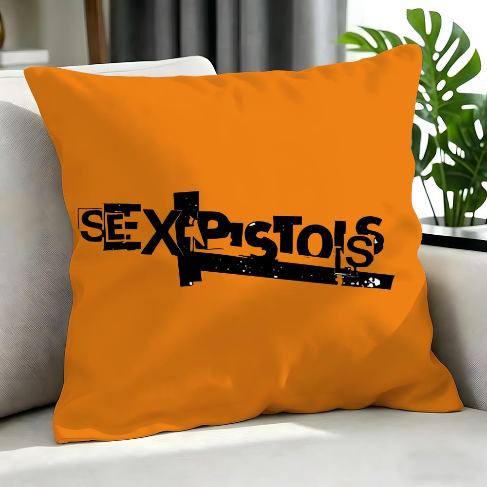 Punk Sex Pistols Cushion Cover Cushion Cover Set 4Pcs 50X50 45X45 40X40 Pillowcase Decorative Sofa Home Decor