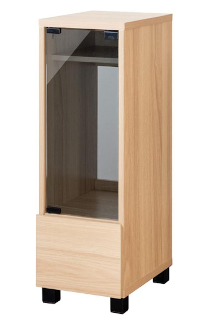 Miyatake Seisakusho REGABO Game PS5 Width 26 x Depth x Height 82 with Glass Door and Can Store Game Consoles and Software Natural Rack, Compatible,