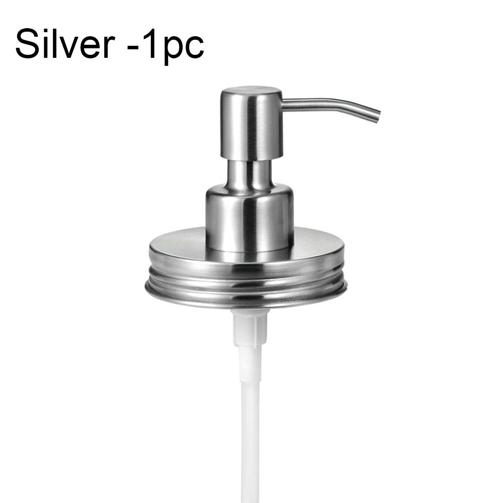 

Steel Rust Proof Regular Mouth Mason Jar Lid Liquid Soap Dispenser Lids Canning Lids Jar Caps silver-1pc
