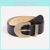 Ladies Faux Leather Belt With Crocodile Texture And Sparkling Water Diamo Nd For Elegant Outfits