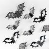 Halloween Decorations 36pcs Large Bats Wall Stickers Decals Decor Halloween Hollow Wall Decals PVC Scary Black Bat Stickers for Fireplace Ceiling