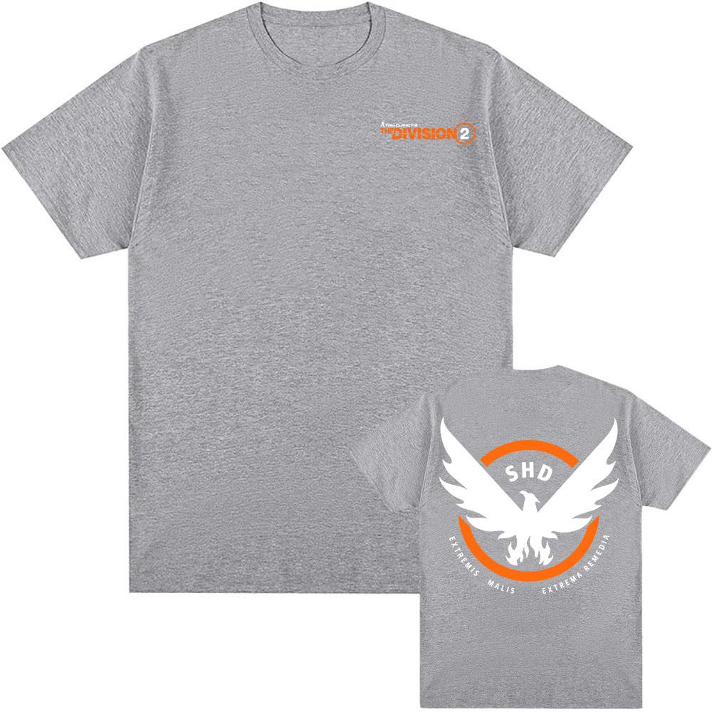 Tom Clancy's The Division 2 SHD T-Shirt Rundhals Kurzarm Lässiges Lockeres T-Shirts Herren Damen Kleidung Spieldesign Grafik T-Shirt