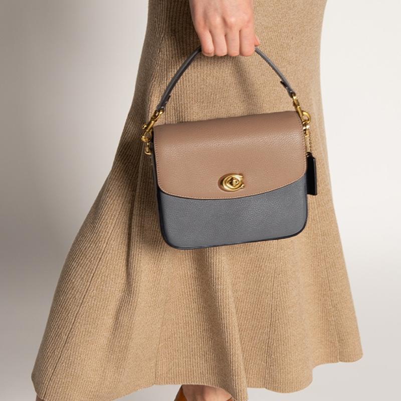 New COACH Cassie Leather Messenger Bag, Handbag, Shoulder Bag, Crossbody Bag Small Women's 89088-B4SBG