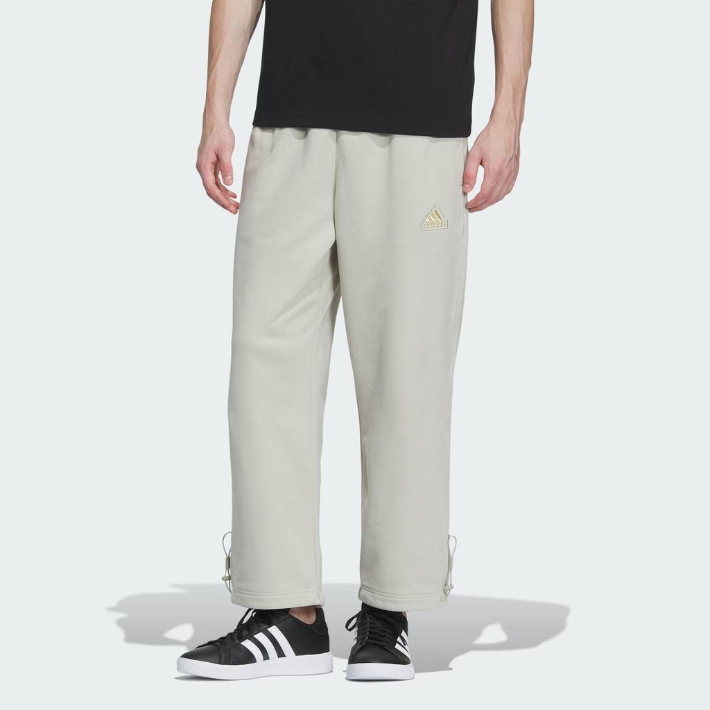 Adidas FW23 CNY Year of the Dragon Logo Embroidered Drawstring Knit Joggers Men Bottoms Light-Grey IT3969