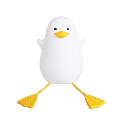 LED Night Light Cute Exquisite Touch Control USB Charging Night Light with Mobile Phone Holder Duck Night Lamp
