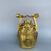 A Of Gold Ornament All Copper Piggy Savings Bank Treasure Bucket Craft Living Room Decoration Housewarming Opening G