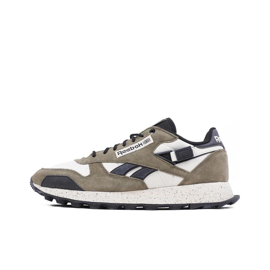 Reebok Classic Leather Winterized - Армейские зеленые кроссовки унисекс Core-Black Bone 100074285 42