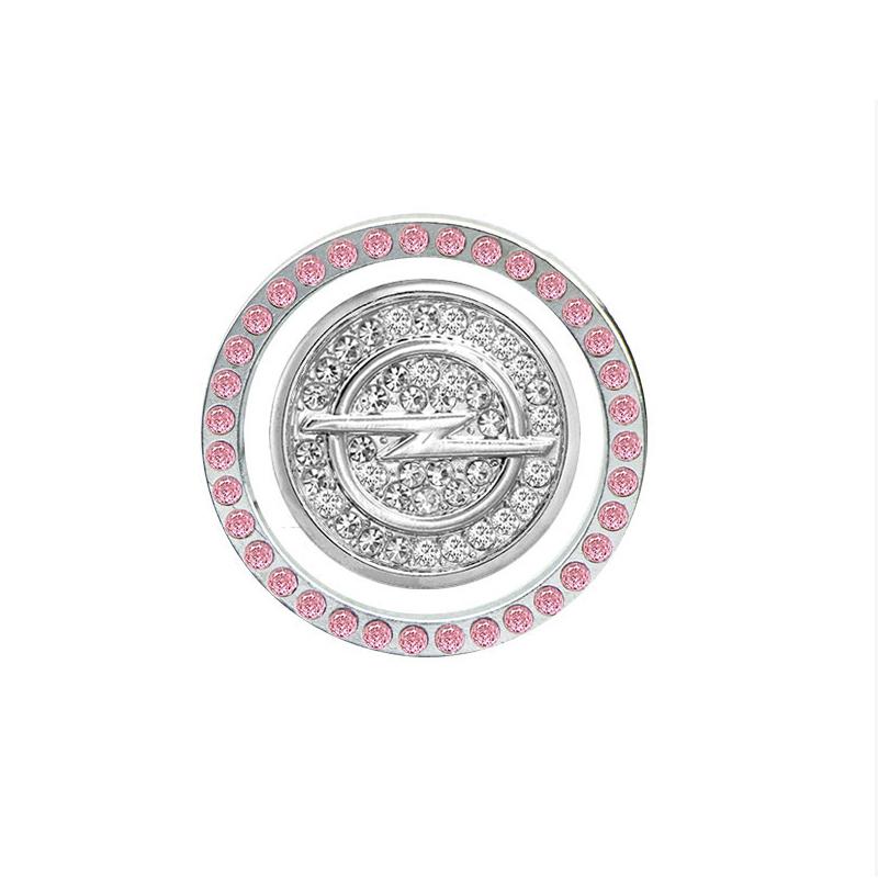 AAGY1 Car One-Click Start Stop Engine Crystal Rhinestone Metal Decor Cover For Opel Opc Astra K Vivaro Corsa Zafira Insignia Mokka