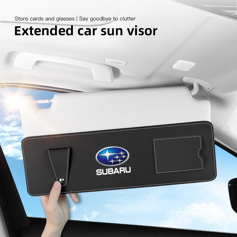Car Sun Visor Extension Panel Sunshade Protection Cover Sticker For Subaru STI Impreza Forester Outback WRX XV Ascent REX Legacy