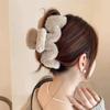 New Winter Faux Fur Hair Claw Elegant Acrylic Hairpins Plush Hair Clip Barrette Crab Headwear for Women Girls Hair Accessories