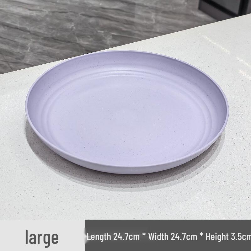 ZISIZ Japanese Style Plastic 3-Compartment Round Tray