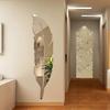 Creative Feather Mirror Sticker Unique Decorative Accent for Your Home