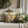 1pc, Comfortable Cat On Floral Pillowcase Sleeping - Cute Orange and White Cat, with Vivid Floral Design, Single-sided Printing - Perfect for Home Dec