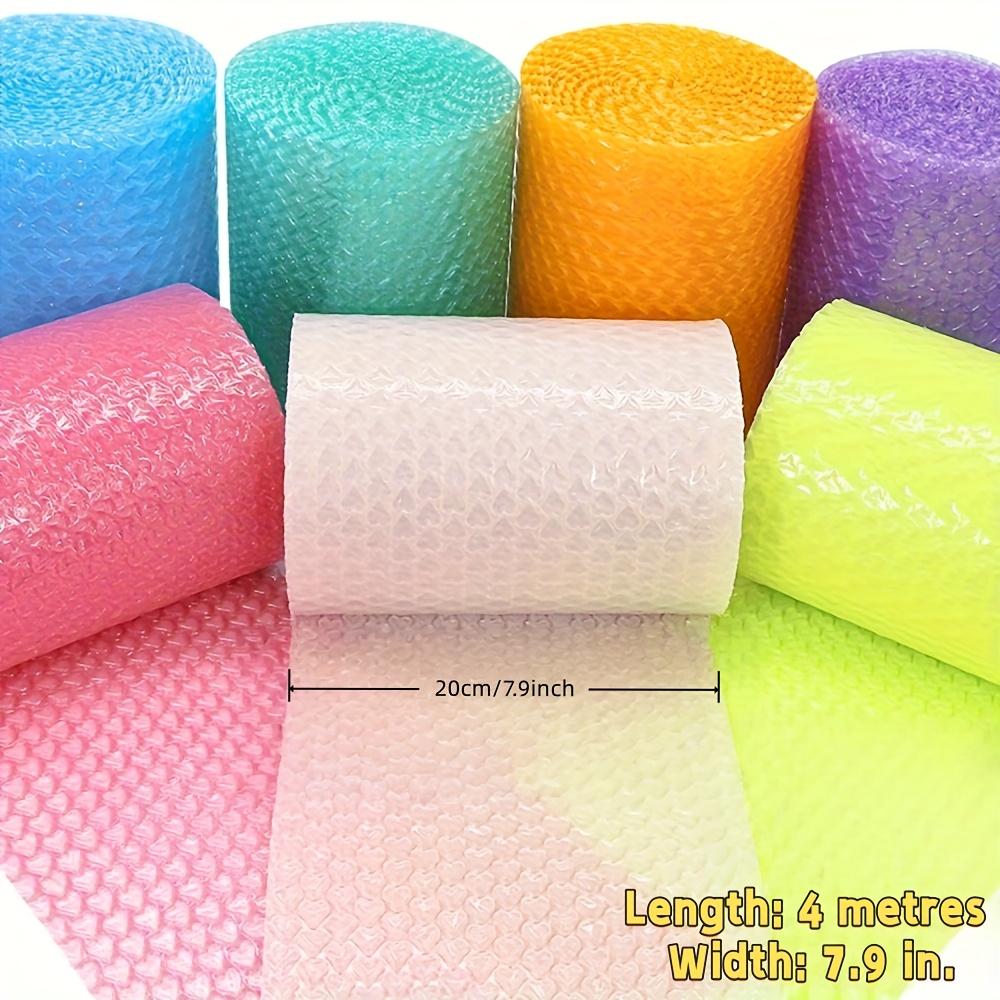 Light Lotus Pink Heart-Shaped Bubble Wrap Rolls Shock-Absorbing Packing Foam Paper Heart-Shaped Packaging Thickened Colourful