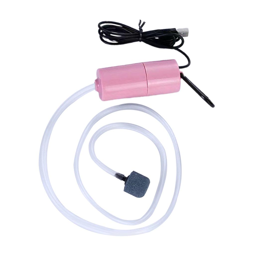 Fish Tank Air Pump Household Silent Mini USB Oxygen Pump Outdoor Fishing Aquarium Pumps Pink