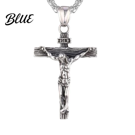 Women Necklace Jesus Pendant Men Cuban Chain Retro Stylish Religious