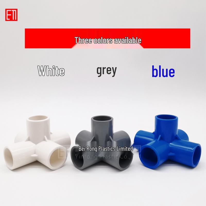 PVC 3D 5cestná rohová spojka pro lešení, 20-50 mm (1/2", 3/4", 1") Plastové vodovodní tvarovky