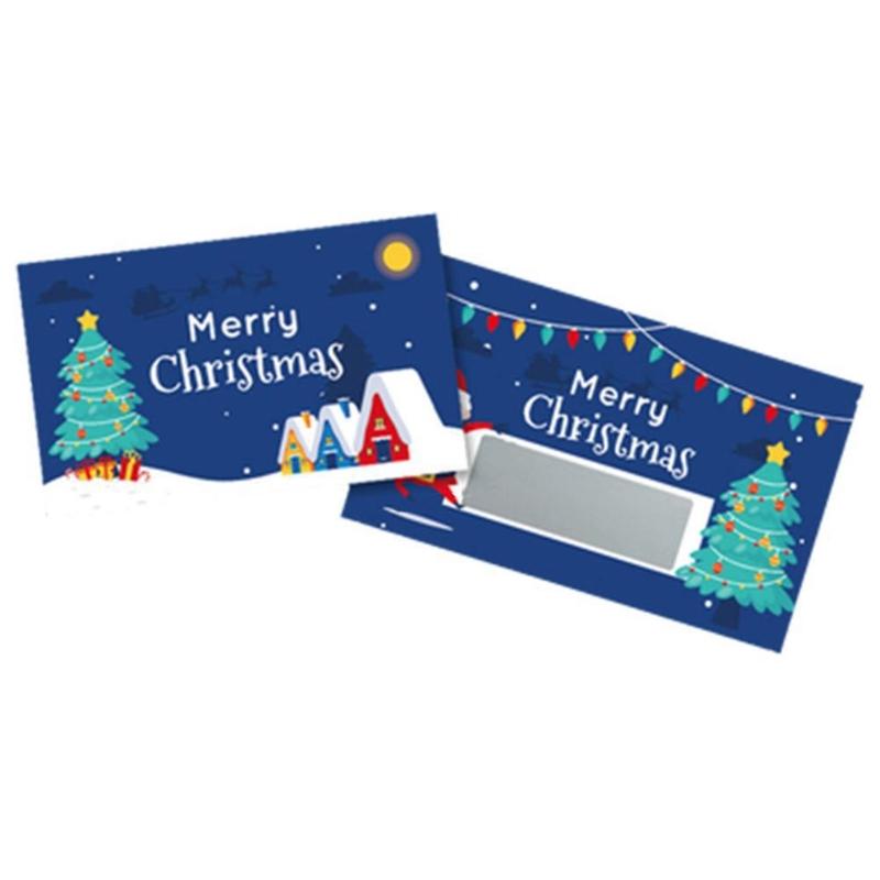 30 Stück Wiederverwendbare Weihnachtsparty Rubbelkarten Handgemachte Geschenkgutschein-Tickets für Geburtstag Hochzeit Weihnachtsfeier