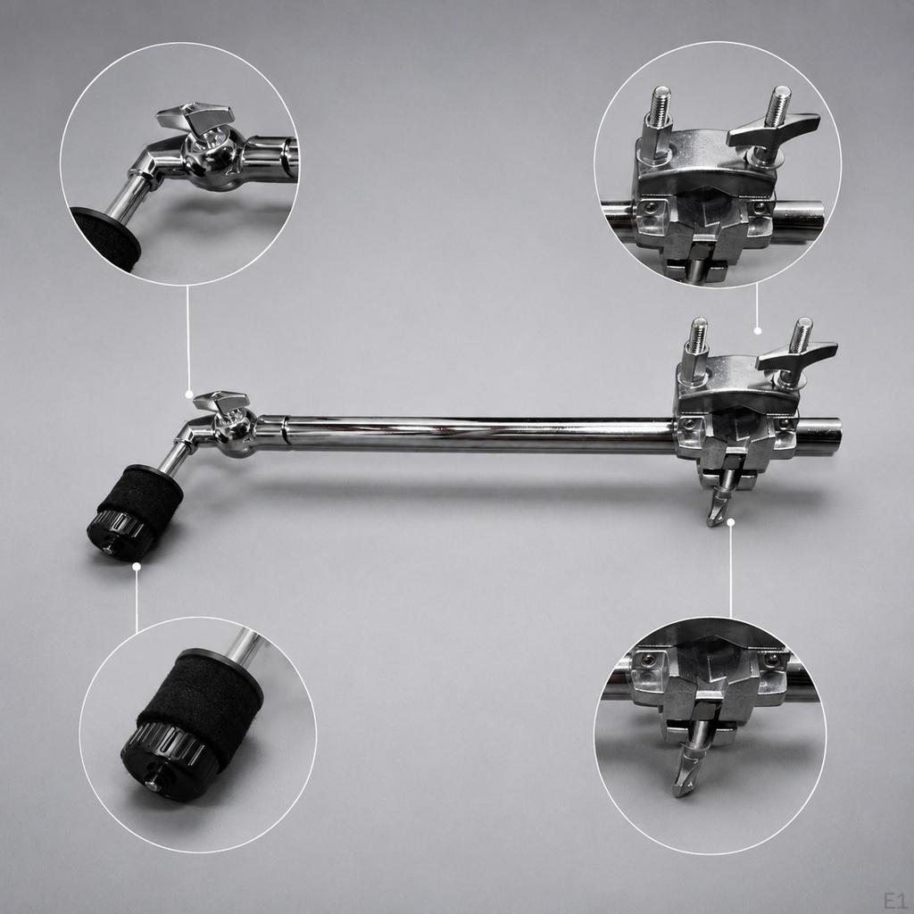 Cymbal Holder Arm Easy To Install Support Removable Metal Mount Clamp