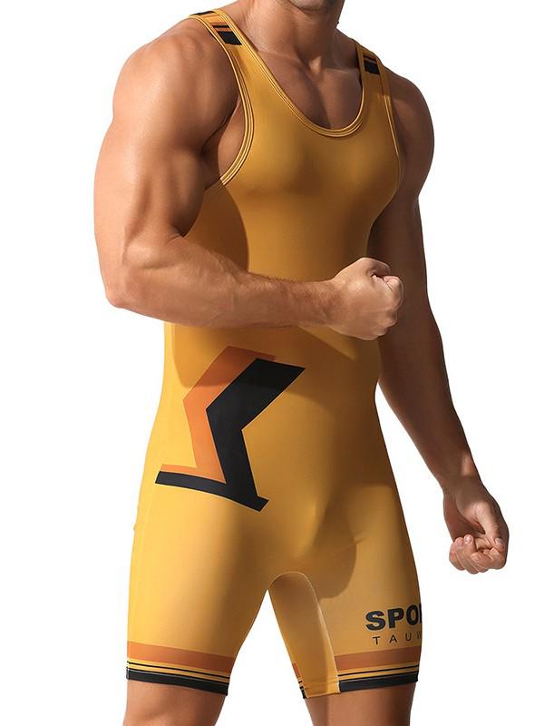 Costum One-Piece TAUWELL pentru Bărbați pentru Wrestling și Haltere