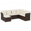 VidaXL Salon de Jardin avec Coussins 7 pcs, Canapés avec Pieds Réglables, Ensemble de Meubles d'Extérieur Patio Terrasse, 3217993