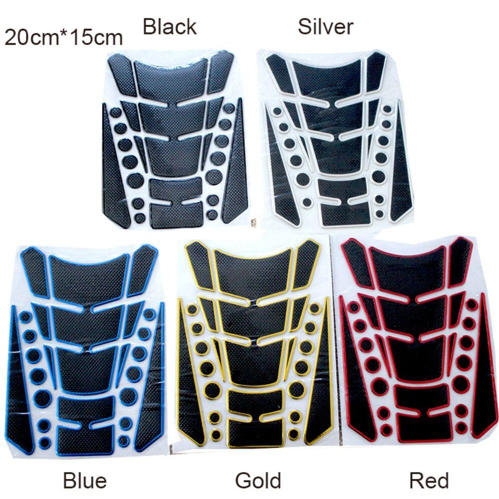 3D Fish Bone Decals Modification Accessories Motorcycle Fuel Tank Stickers Dots Multicolor Edge