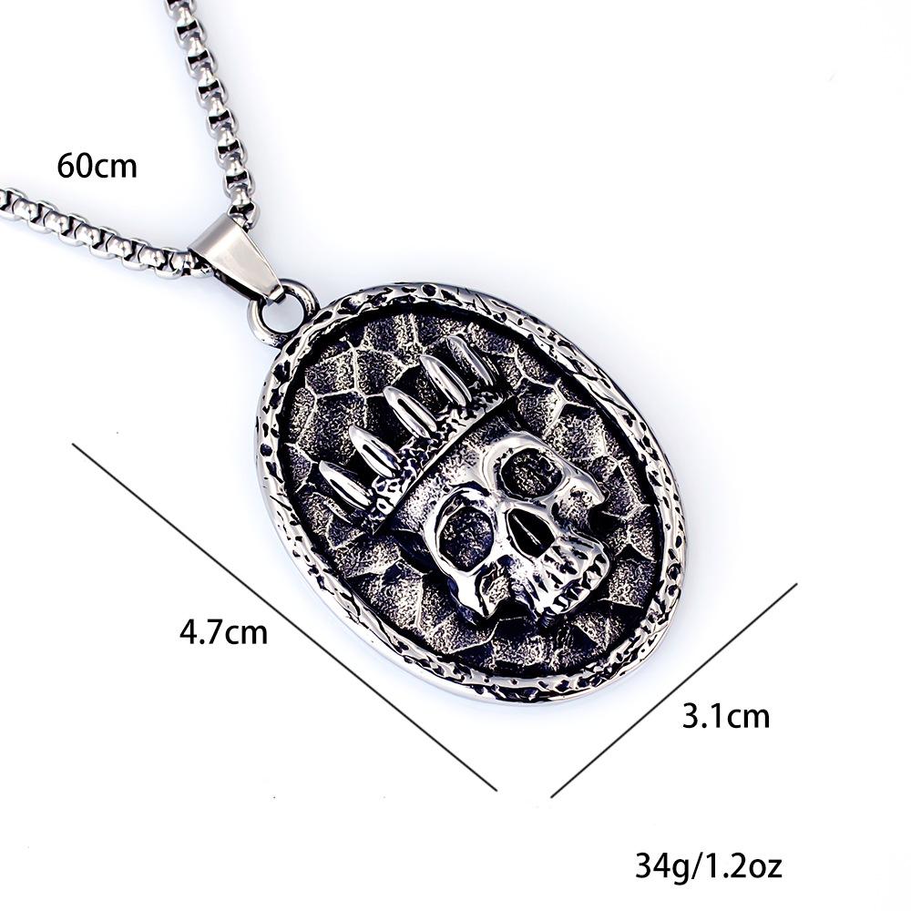 Necklace Retro Skull Male Hip Hop Punk Rock Pendant