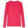 T-shirt enfants à manches longues rose vif 92/104/116/128/140