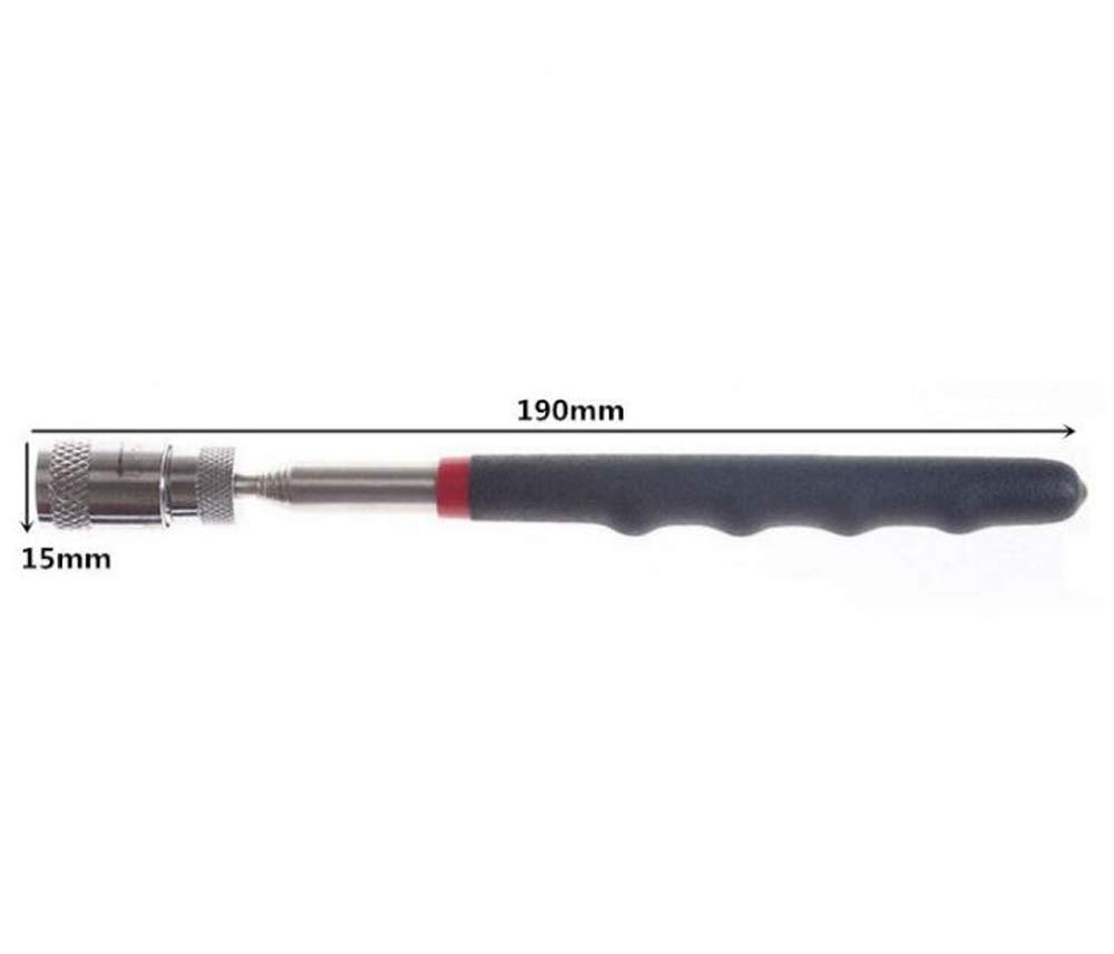 HJ Magnet, Ausziehbar, Stiftförmig, Langer Magnet mit LED-Licht, Starkes magnetisches Aufnahmewerkzeug mit Antennenform (2er Set)