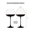 Black Ultra-thin Hand Blown Red Wine Glasses With Long Stem Tasting Lead-Free Crystal Wine Glass Unique Gift for Wedding