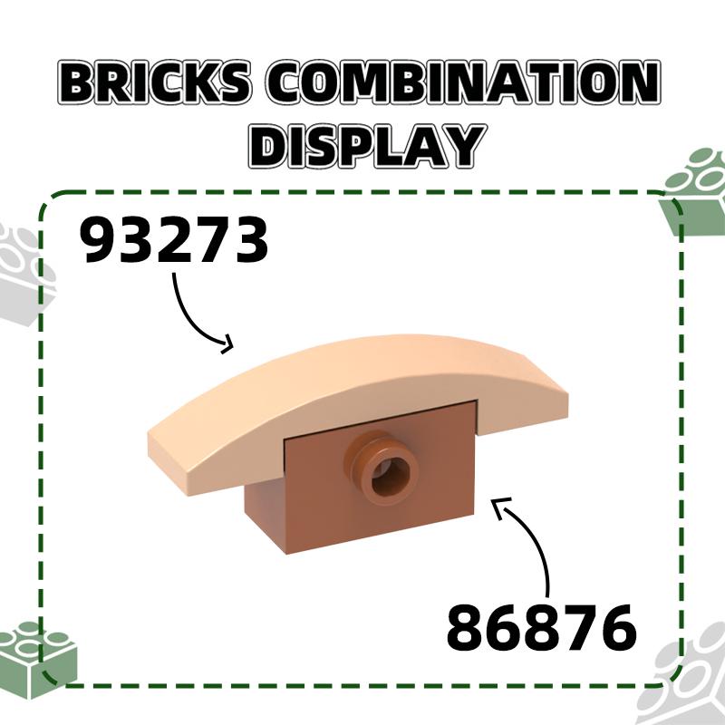 Non-Toxic 131Pcs/Lot 86876 Brick Modified 1X2 With Stud On Side Accessories Compatible With Brick Diy Children'S Toy Assembly Parts
