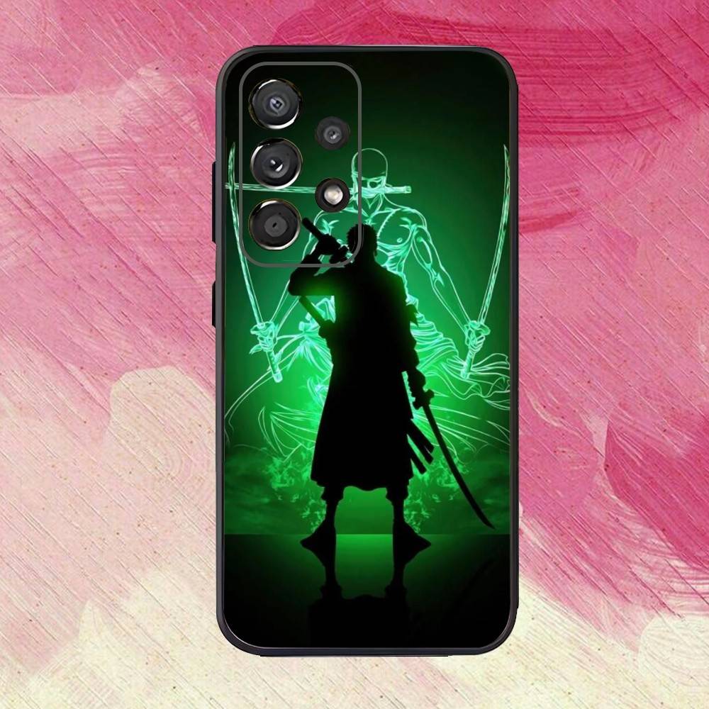 Anime One P-Pieces Z-Zoro Phone Case For Samsung S25,S24,S21,S22,S23,S30,Ultra,S20,Plus,Fe,Lite,Note,10,9,5G Black Cover