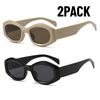 2PACK New Year Gift Sunglasses Woman Vintage Cat Eye Design Sun Glasses Female Spotrs Personality Cool Retro Pink Black UV400