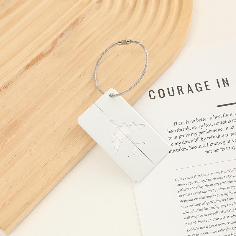 

Алюминиевая багажная бирка в форме самолета и бизнес-подарок серебряный