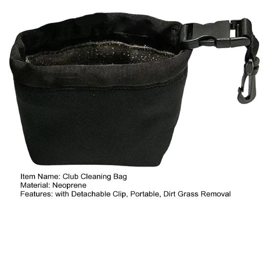1/2/3Pcs Golf Detachable Clip Portable Dirt Grass Club Cleaning Bag with Removal Golf Ball Pouch Bag