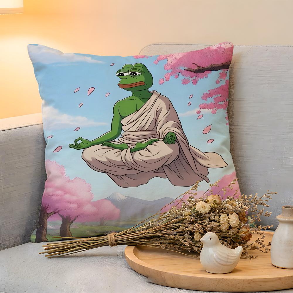 Cushion Cover Linen SkinFriendly Soft Decorative Case for Sofa Home Decor funny PPepe the frog Pillow cover