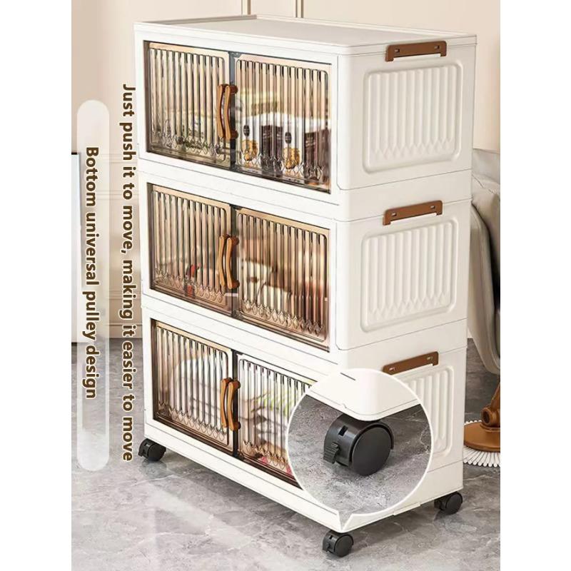 50/60/70/80CM Foldable Sundries Cabinet Dustproof Storage Wardrobe Home Organization Solution