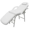 Salon Chairs Portable Facial Treatment Chair Faux Leather 185X78x76 Cm White