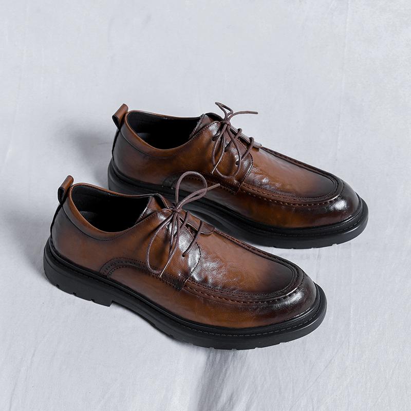Fashion Business Dress Men Shoes Formal Slip On Dress Shoes Mens Oxfords Footwear High Quality Genuine Leather Shoes For Men