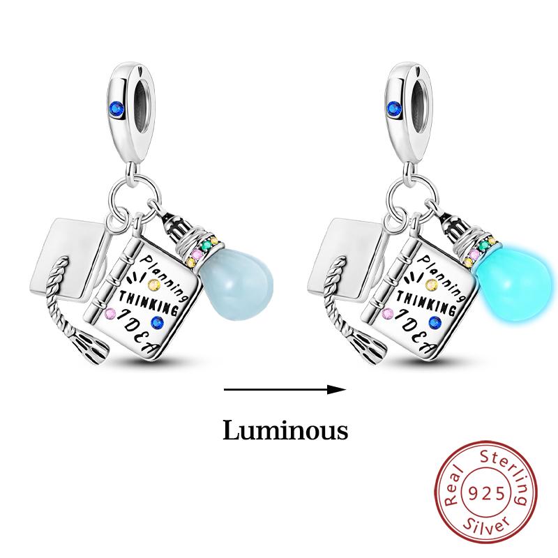 Kupferfarbene Im Dunkeln leuchtende Glühwürmchen Honigbiene Stern Anhänger Perlen Passen Qikaola Original Armbänder Feiner DIY Schmuck Geschenk