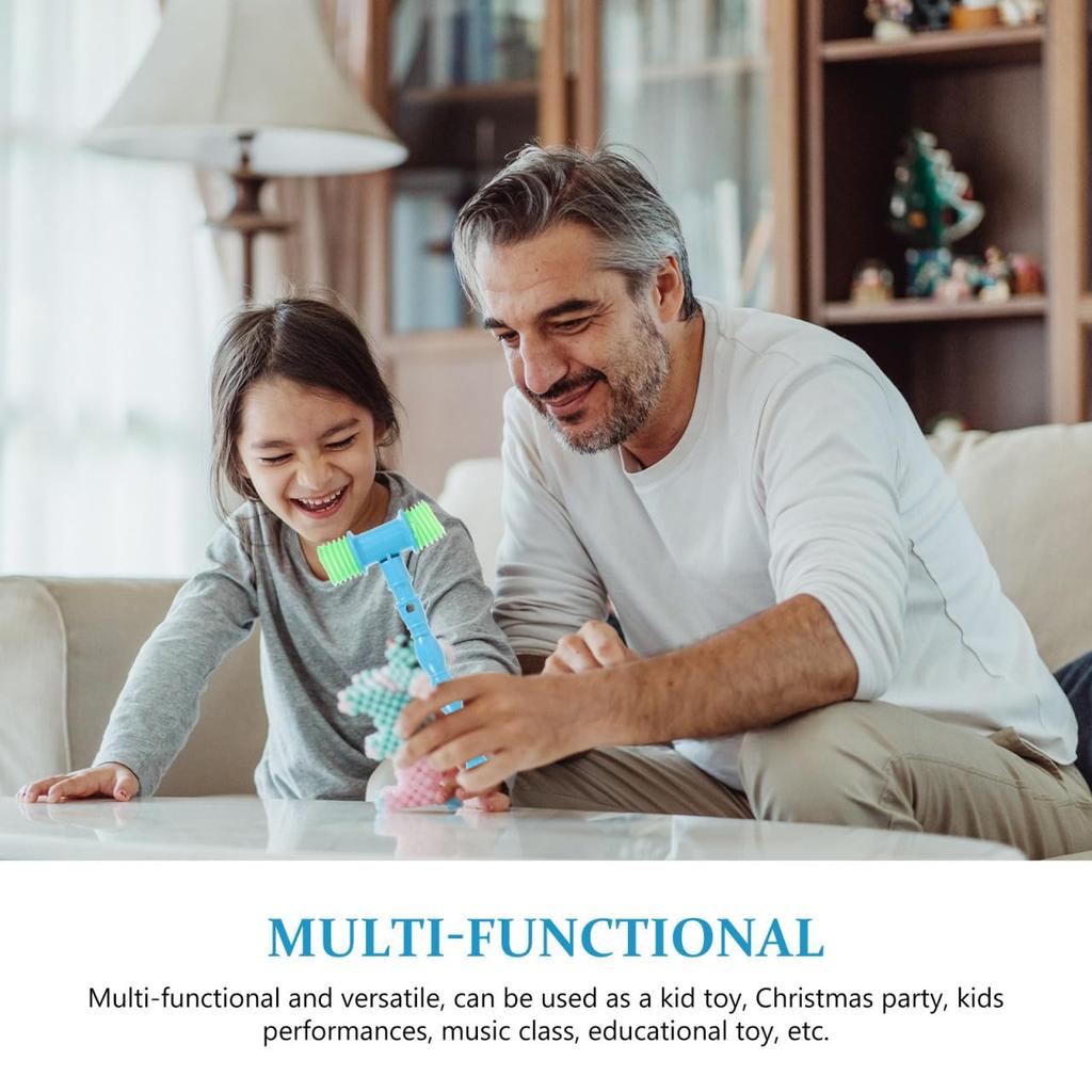 Ibasenice Mini Inflatable Hammer Toy, 6-Piece Set, for Kids, with Pikopiko Sticks