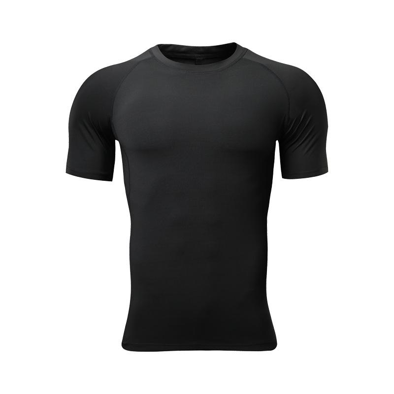 Men's Quick-Dry Compression T-Shirt: Breathable, High Elasticity for Running, Basketball, and Fitness.